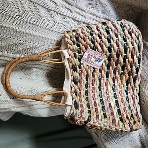 Straw Story by SMCO Vintage Straw Handbag